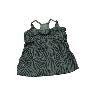 Ruby Ribbon Square Neck Sport Tank 40 Racerback Shelf Bra Style 1748 Olive NWT